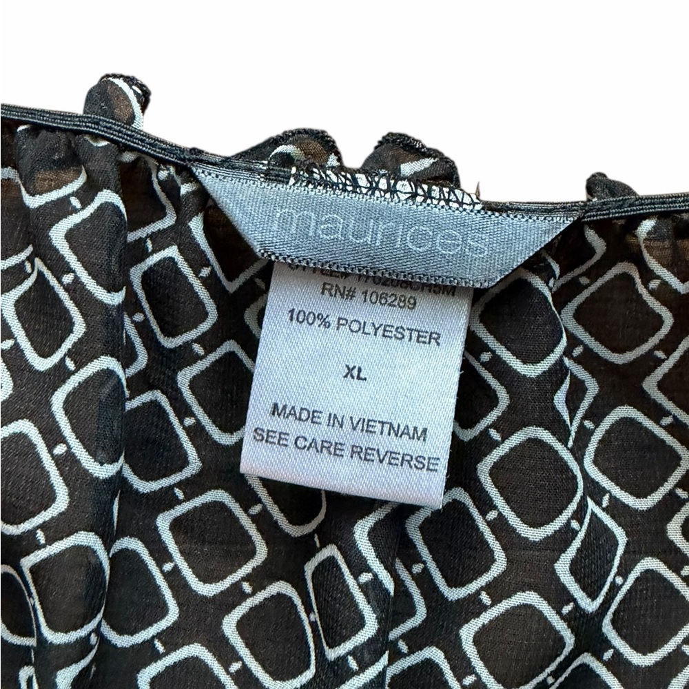 Maurices Black Geometric Blouse - Picture 5 of 5